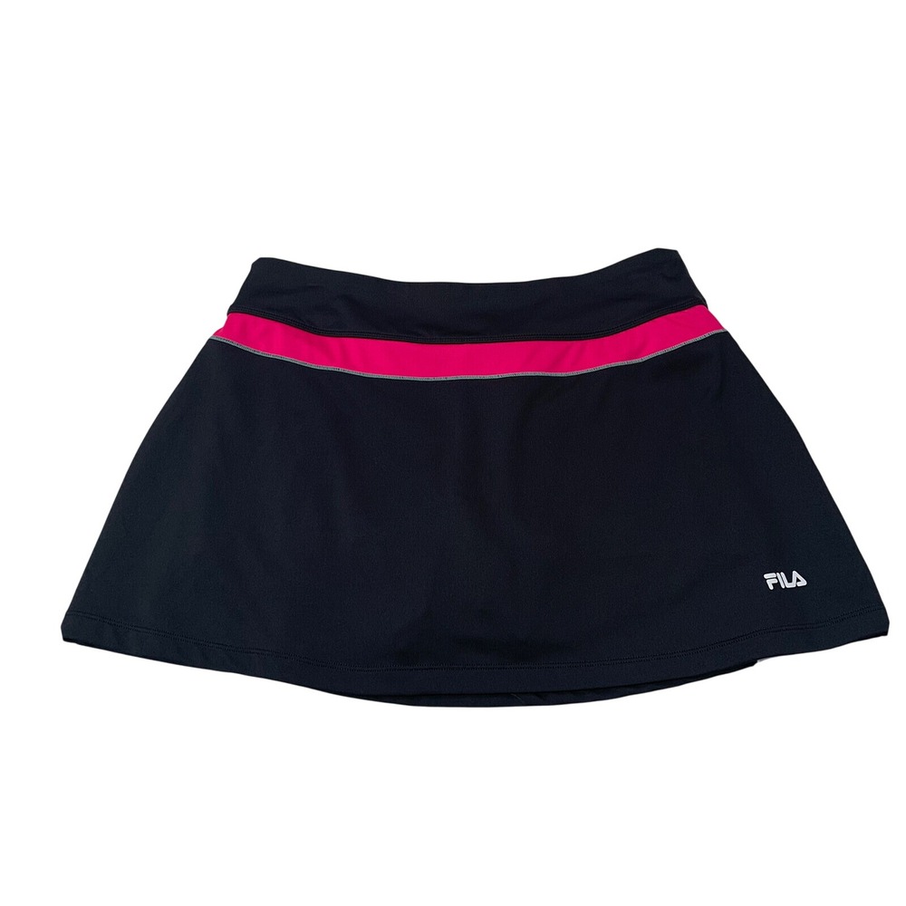 Fila Skort Medium Gray Pink Skirt Stretch Tennis Pickleball Pocket Activewear